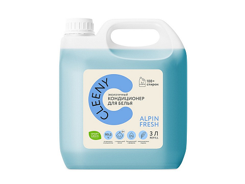 Кондиционер-ополаскиватель для белья Cleeny - Экологичный кондиционер для белья с ароматом альпийской свежести